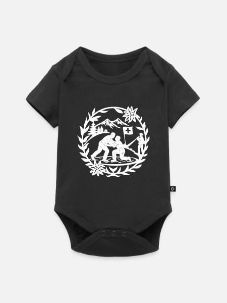 Schwingfest_2_white - Baby Premium Kurzarmbody - Schwarz