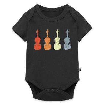 Vintage Violin Models - Baby Premium short-sleeve bodysuit - black - Front