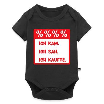 Ich kam. Ich sah. Ich kaufte. - Baby Premium Kurzarmbody - Schwarz - Vorne