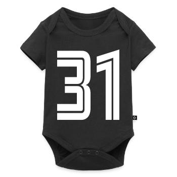Maillot numéro 31 – Cadeau anniversaire 31 ans - Body à manches courtes Premium Bébé - noir - Devant