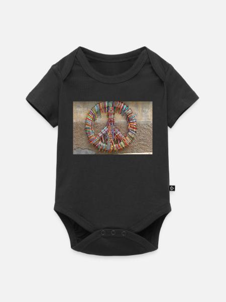 Peace is international - Baby Premium Kurzarmbody - Schwarz