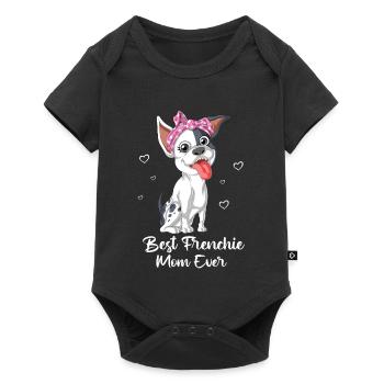 Meilleure maman française de tous les temps - Cute French Bulldog Mom S - Body à manches courtes Premium Bébé - noir - Devant
