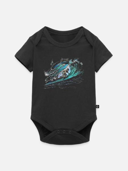 Surfer - Baby Premium Kurzarmbody - Schwarz