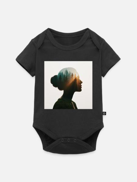 Waldseele - Baby Premium Kurzarmbody - Schwarz