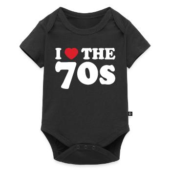 Amour des Années 70 - Body à manches courtes Premium Bébé - noir - Devant