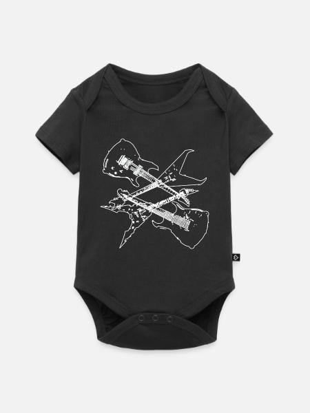 Kompositionsdesign für E-Gitarren - Baby Premium Kurzarmbody - Schwarz