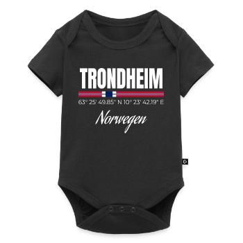 Trondheim - Baby Premium Kurzarmbody - Schwarz - Vorne