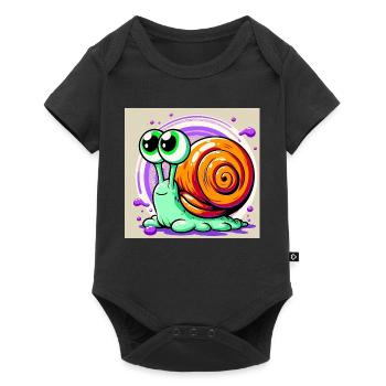 Snail - Baby Premium short-sleeve bodysuit - black - Front