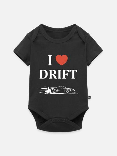 Spaß Drift Autorennen - Baby Premium Kurzarmbody - Schwarz
