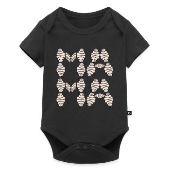 FRANZBRÖTCHEN HAMBURG MAMA - Baby Premium Kurzarmbody - Schwarz - Vorne