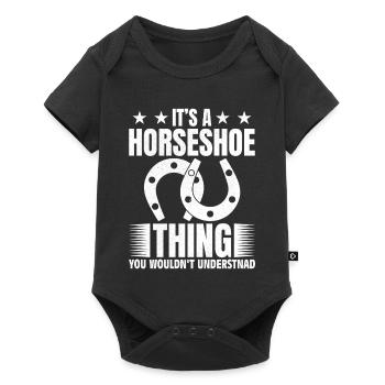 It's a horseshoe thing you would not understand - Baby Premium short-sleeve bodysuit - black - Front