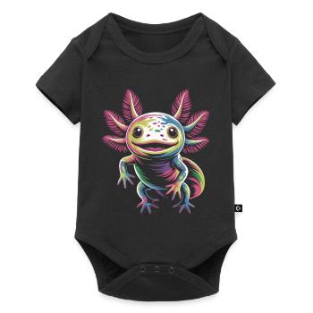Colorful Axolotl - Baby Premium short-sleeve bodysuit - black - Front