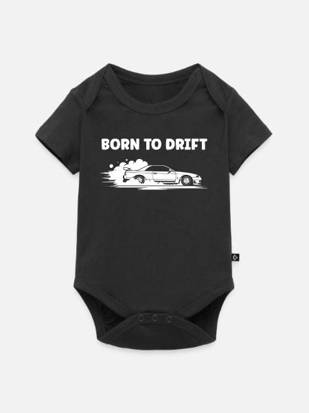 Energisches Drift-Autorennen - Baby Premium Kurzarmbody - Schwarz