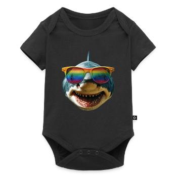 requin requin tigre requin plongeur requins mignons grand requin blanc - Body à manches courtes Premium Bébé - noir - Devant