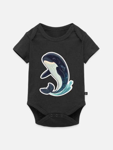 Wal - Baby Premium Kurzarmbody - Schwarz