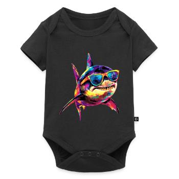 requin requin tigre requin plongeur requins mignons grand requin blanc - Body à manches courtes Premium Bébé - noir - Devant