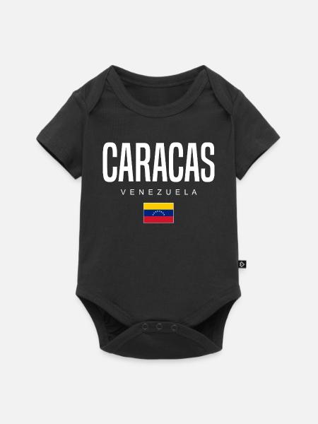 Caracas Venezuela - Baby Premium Kurzarmbody - Schwarz