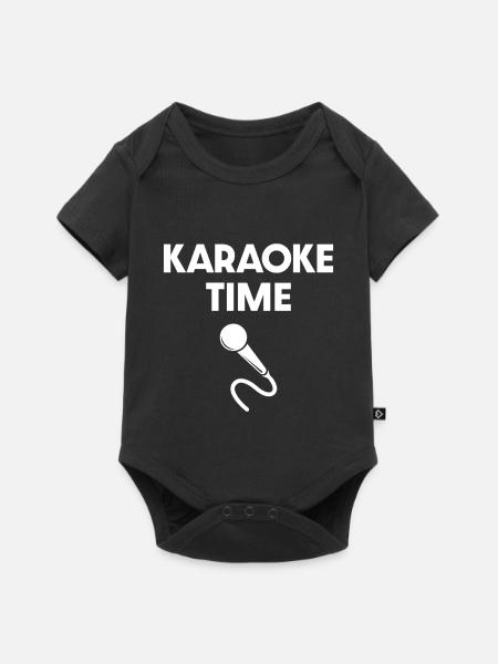 Karaoke-Zeit - Baby Premium Kurzarmbody - Schwarz