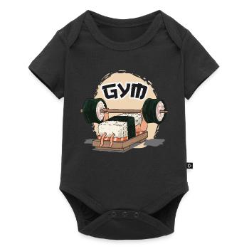 Sushi Humor in the Gym - Baby Premium short-sleeve bodysuit - black - Front