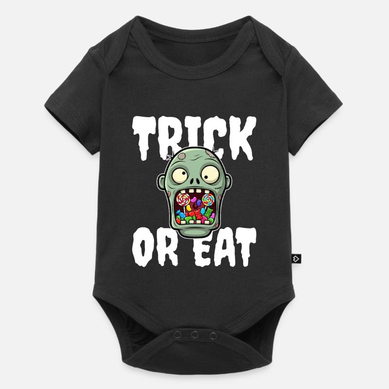 SÜSSES ODER ESSEN - ZOMBIE HALLOWEEN - Baby Premium Kurzarmbody - Schwarz