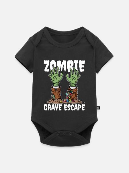 ZOMBIE_GRAVE_ESCAPE - Baby Premium Kurzarmbody - Schwarz