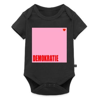 Politik Demokratie Herz - Baby Premium Kurzarmbody - Schwarz - Vorne