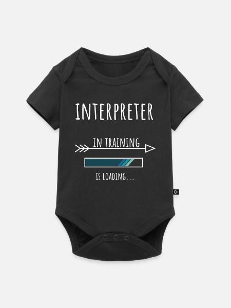 Interpreter Geschenk Beruf Ausbildung Dolmetscher - Baby Premium Kurzarmbody - Schwarz