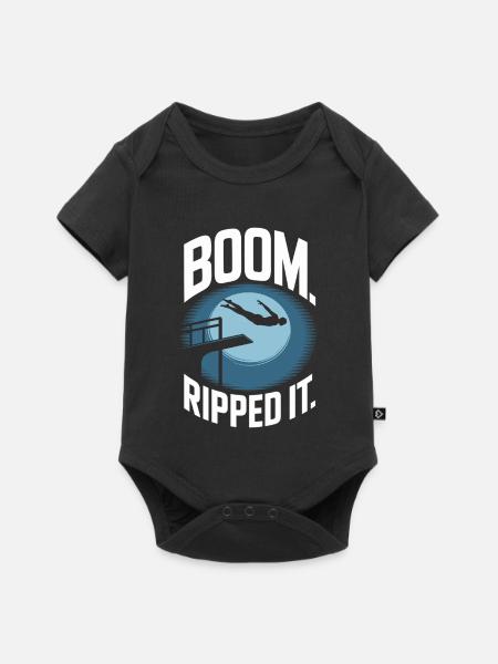 Kunstspringen Turmspringer Sprungbrett - Baby Premium Kurzarmbody - Schwarz