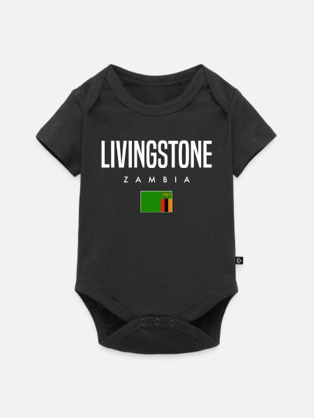 Livingstone Sambia - Baby Premium Kurzarmbody - Schwarz