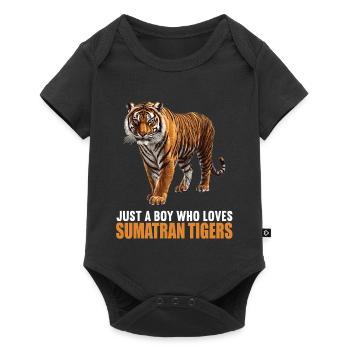 Sumatra-Tiger - Baby Premium Kurzarmbody - Schwarz - Vorne