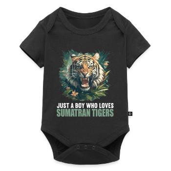 Sumatra-Tiger - Baby Premium Kurzarmbody - Schwarz - Vorne