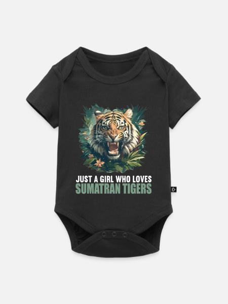 Sumatra-Tiger - Baby Premium Kurzarmbody - Schwarz