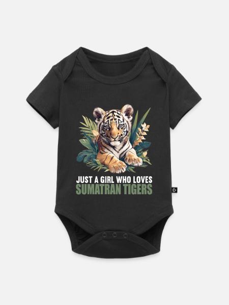 Sumatra-Tiger - Baby Premium Kurzarmbody - Schwarz