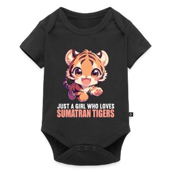 Sumatra-Tiger - Baby Premium Kurzarmbody - Schwarz - Vorne