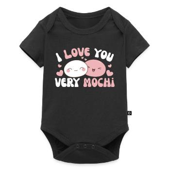 Je t’aime beaucoup mochi kawaii gâteau de riz mochi - Body à manches courtes Premium Bébé - noir - Devant