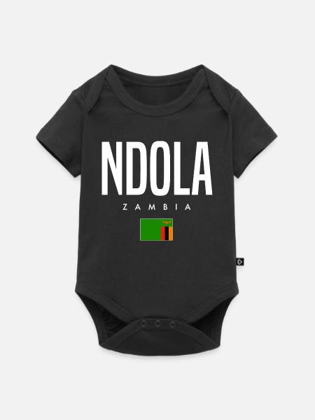 Ndola Sambia - Baby Premium Kurzarmbody - Schwarz