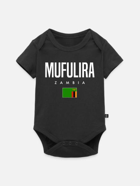Mufulira Sambia - Baby Premium Kurzarmbody - Schwarz