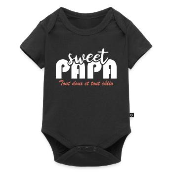 Sweet papa - Body à manches courtes Premium Bébé - noir - Devant
