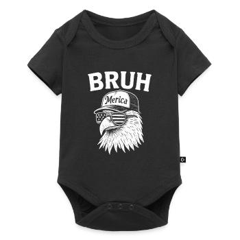 Bruh 4. Juli Adler Kinder Teen 4. Juli Bruh - Baby Premium Kurzarmbody - Schwarz - Vorne