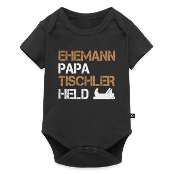 Mari Papa Charpentier Héros Menuisier Artisan - Body à manches courtes Premium Bébé - noir - Devant