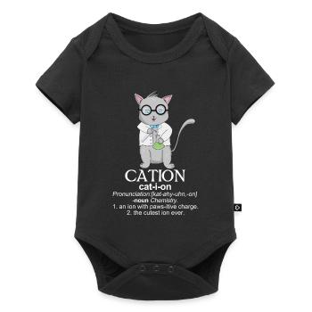 T-shirt académique ludique pour chat - Body à manches courtes Premium Bébé - noir - Devant