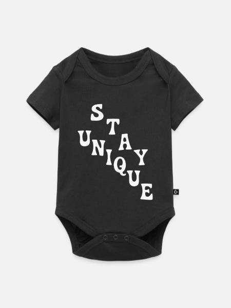 Verspieltes Alphabet-Arrangement-Design - Baby Premium Kurzarmbody - Schwarz