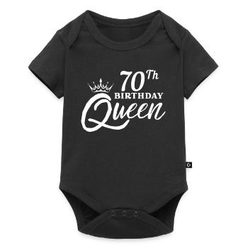 Reine du 70e anniversaire - Body à manches courtes Premium Bébé - noir - Devant