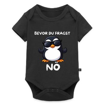 Pingouin aux lunettes de soleil Basse-Autriche - Body à manches courtes Premium Bébé - noir - Devant