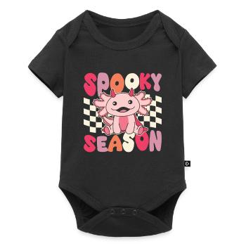 Axolotl Halloween Groovy Devil Spooky Season - Baby Premium short-sleeve bodysuit - black - Front