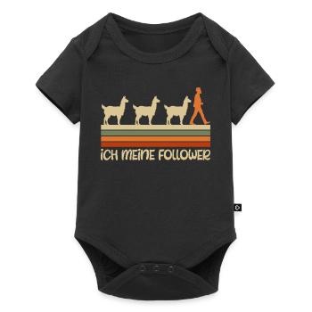 Alpaca Fan I MEAN FOLLOWERS Retro Funny - Baby Premium short-sleeve bodysuit - black - Front