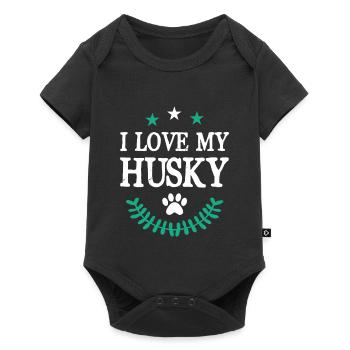 I Love my Husky - Baby Premium short-sleeve bodysuit - black - Front