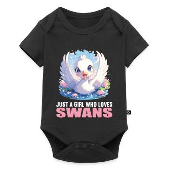 Cygnes Cygne - Body à manches courtes Premium Bébé - noir - Devant