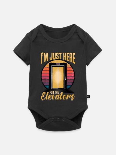 Elevator toddler & kids - Baby Premium Kurzarmbody - Schwarz