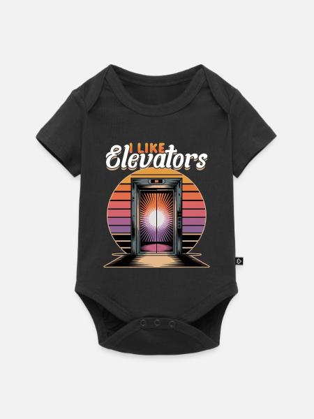 Elevator toddler & kids - Baby Premium Kurzarmbody - Schwarz